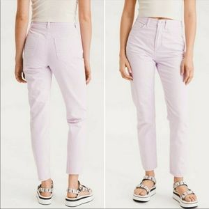 AMERICAN EAGLE PINK HIGH WAISTED MOM JEANS
